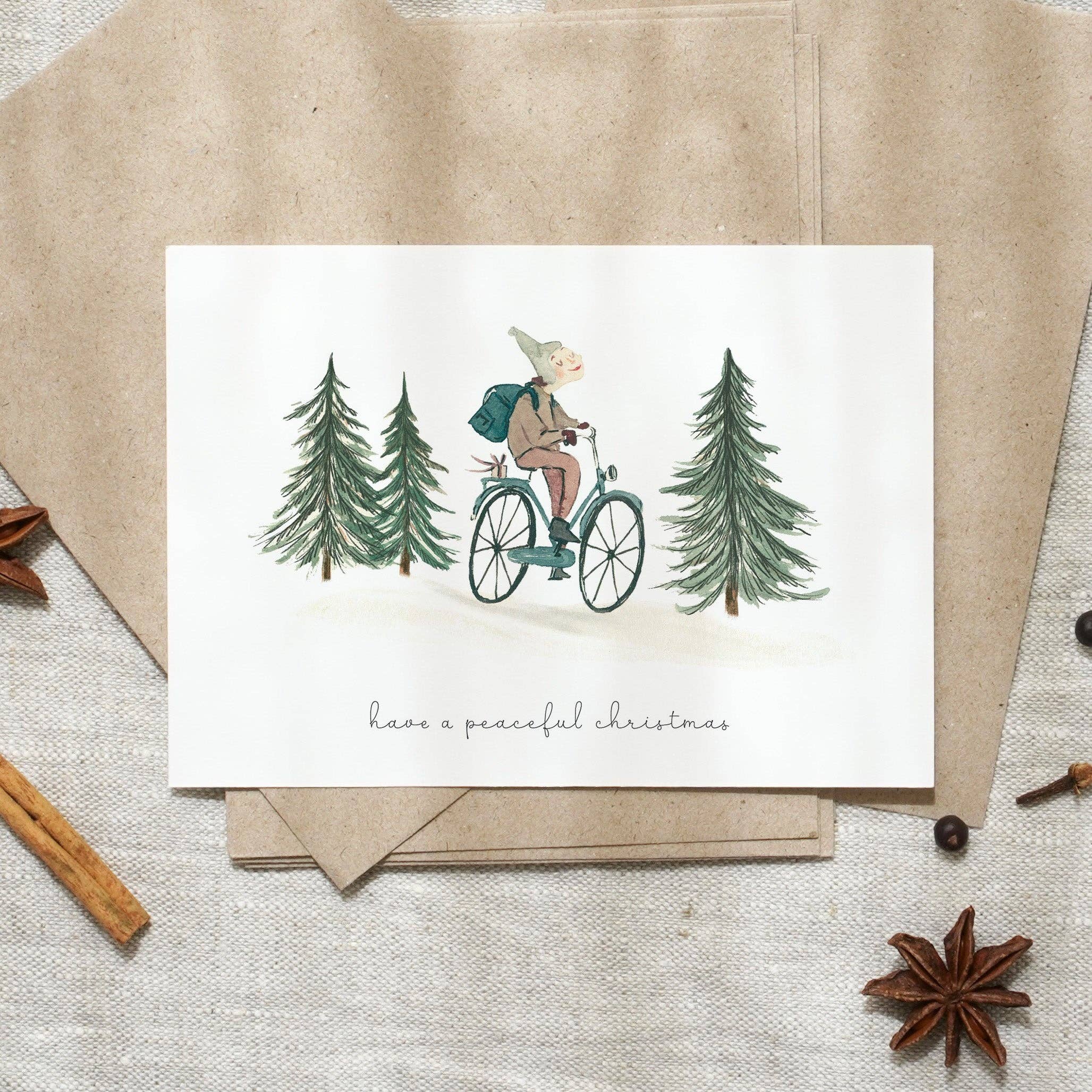 Postkarte · Peaceful christmas ride