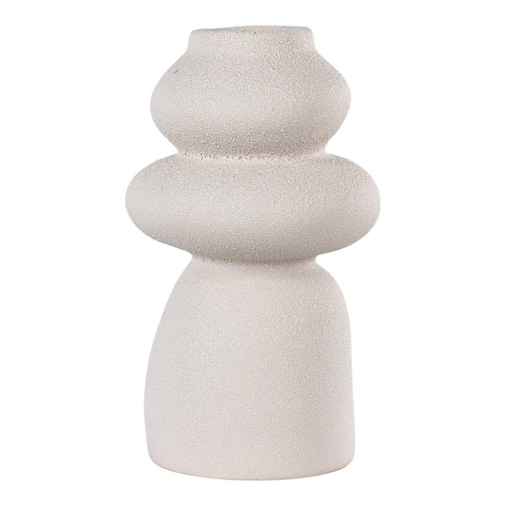 Beige Keramikvase im Skandi Design