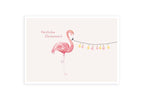 Flamingo Glückwunsch | Postkarte | Gruß | Geburtstag