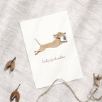 Postkarte · Weihnachtsdackel