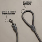 Ne&no® Tauleine für Hunde fixe Hundeleine: Taupe / 120cm