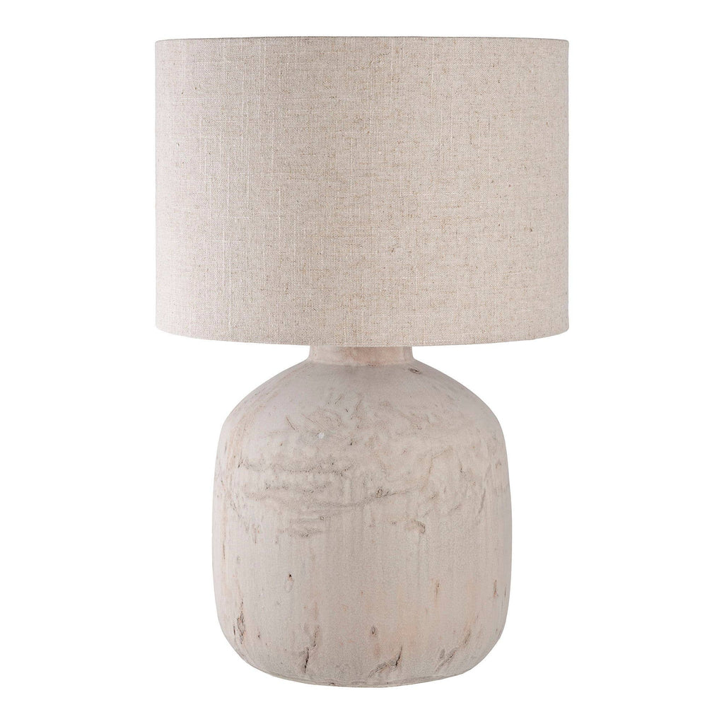 Nordische Design Tischlampe aus Keramik mit hellbraunem 150 cm Kabel