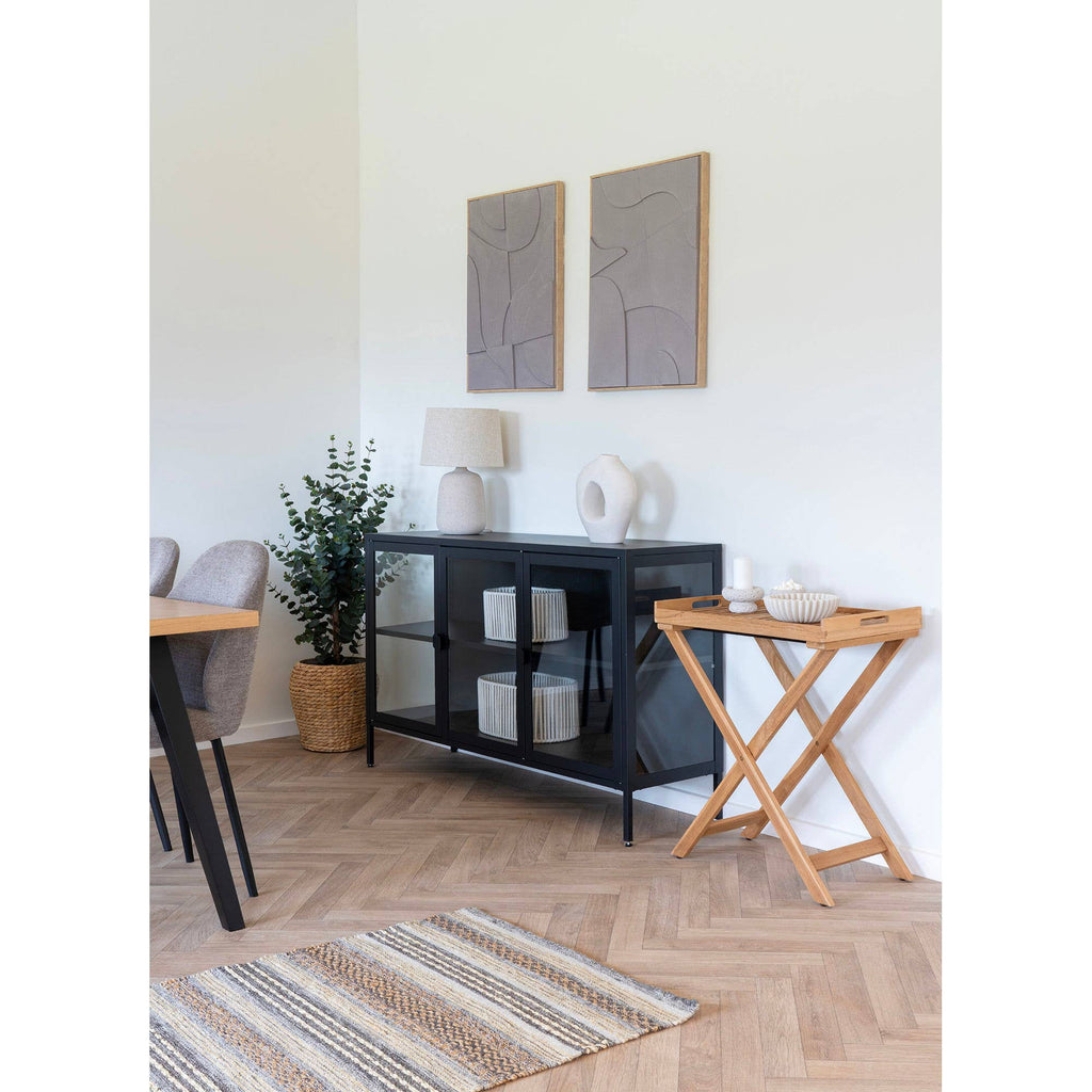 Croft Tischlampe aus Keramik, steinbeige mit 150 cm Kabel