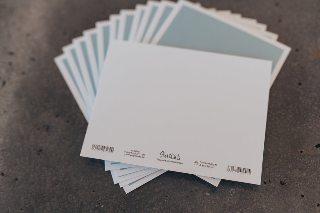 Möwe läuft | Grußkarte | Neon Postkarte