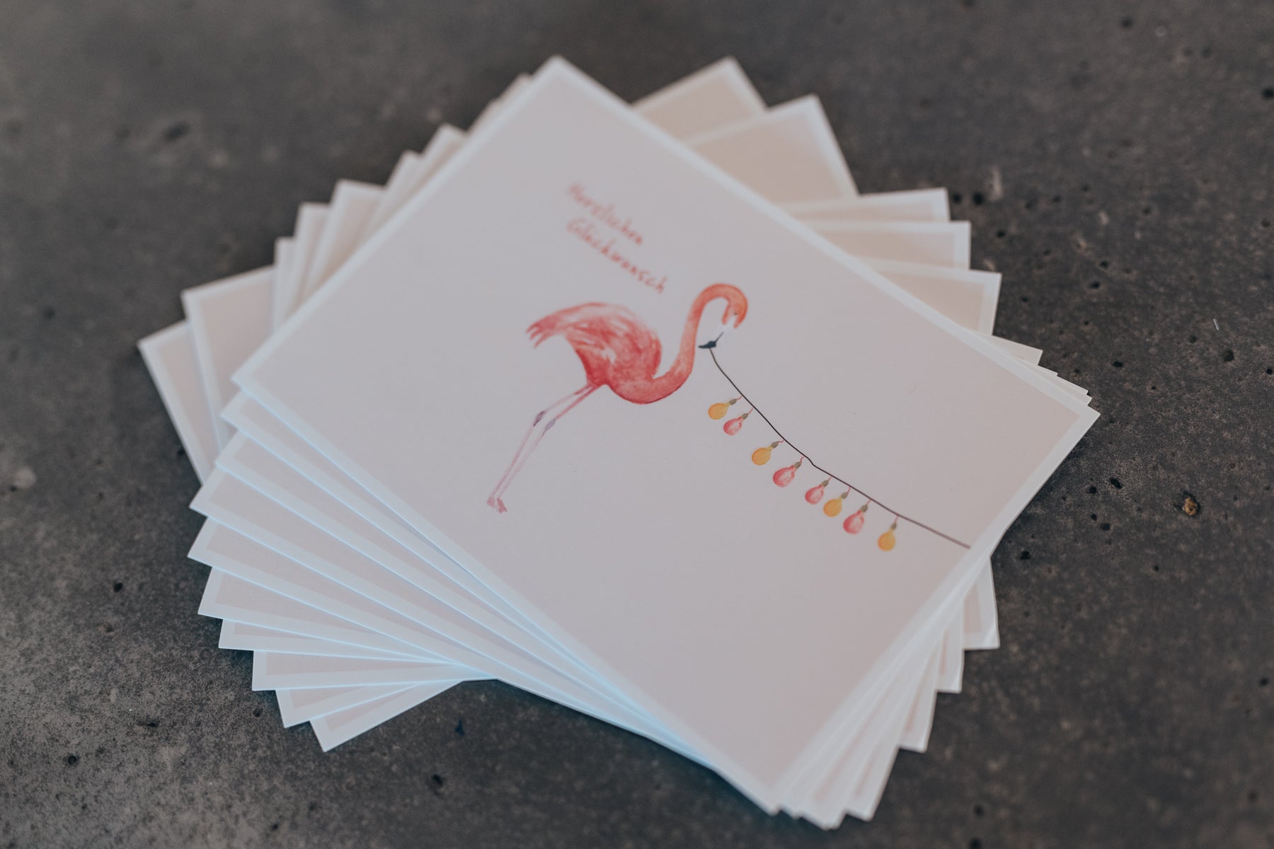 Flamingo Glückwunsch | Postkarte | Gruß | Geburtstag