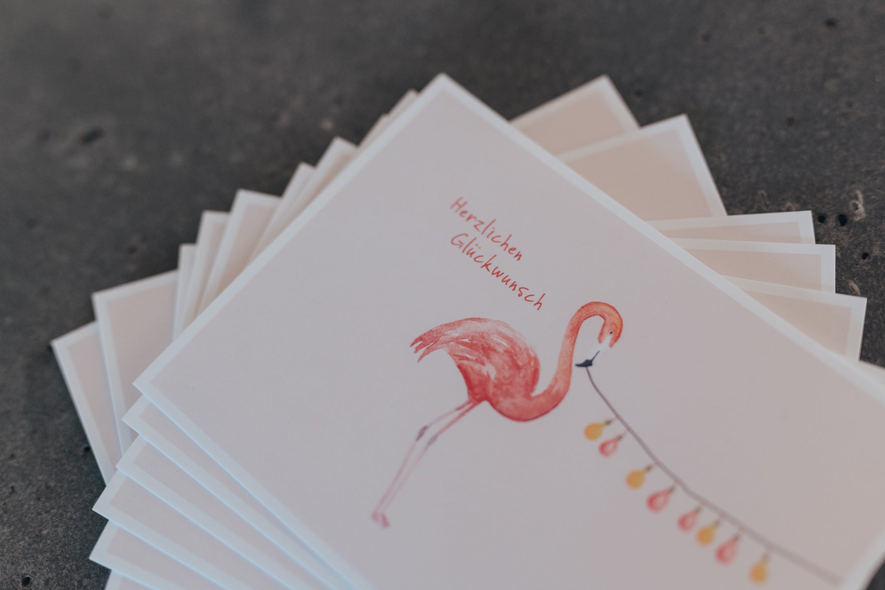 Flamingo Glückwunsch | Postkarte | Gruß | Geburtstag