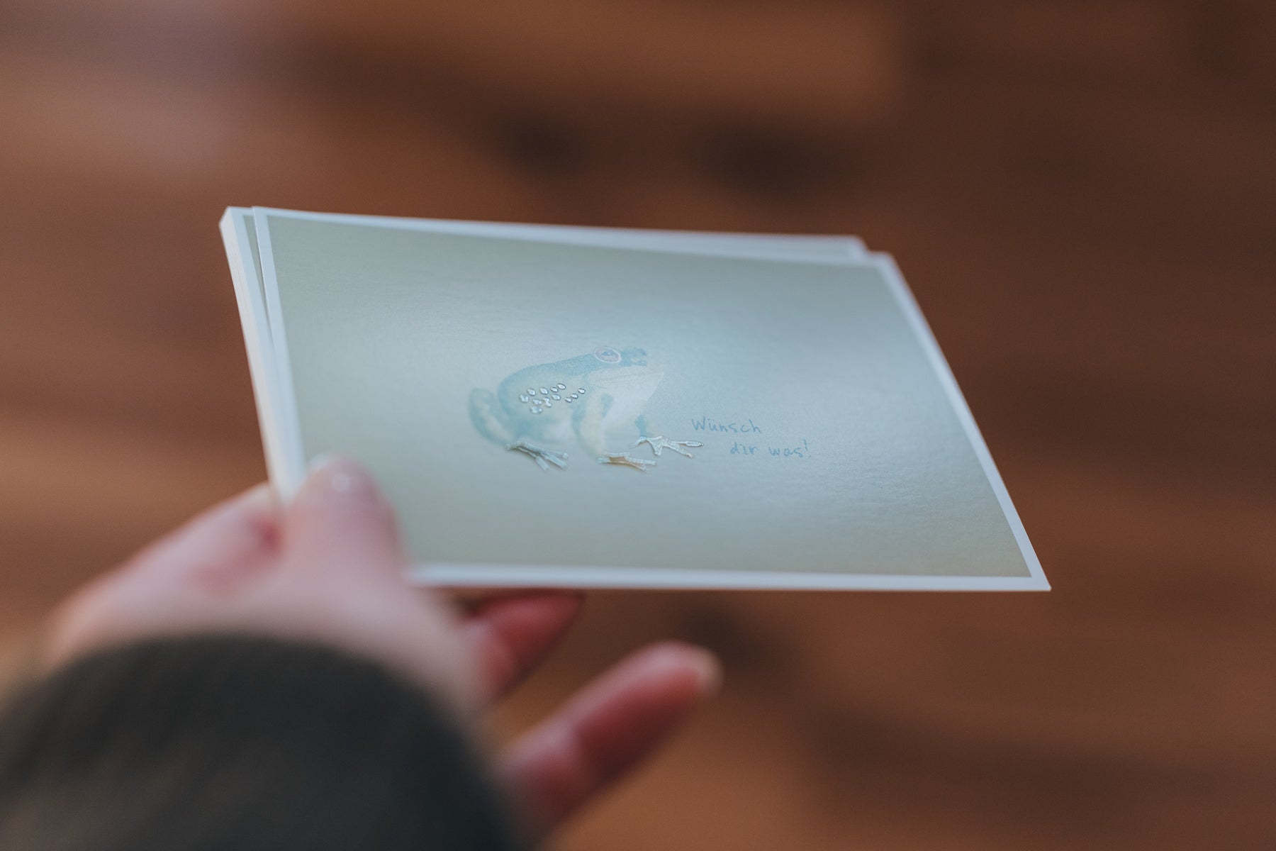 Wünsch dir was! | Postkarte | Geburtstag | Frosch