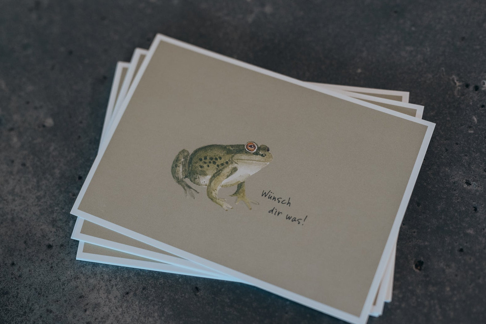 Wünsch dir was! | Postkarte | Geburtstag | Frosch