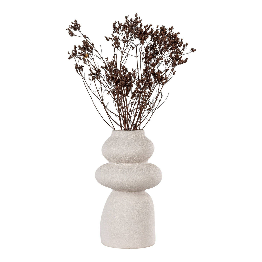 Beige Keramikvase im Skandi Design