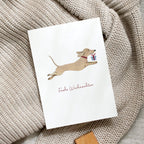 Postkarte · Weihnachtsdackel