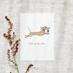 Postkarte · Weihnachtsdackel