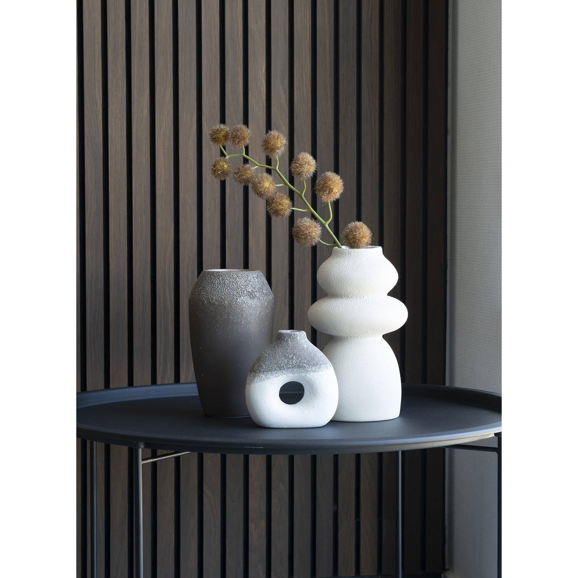 Beige Keramikvase im Skandi Design
