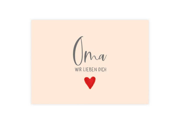 Postkarte Oma wir lieben Dich | Familie