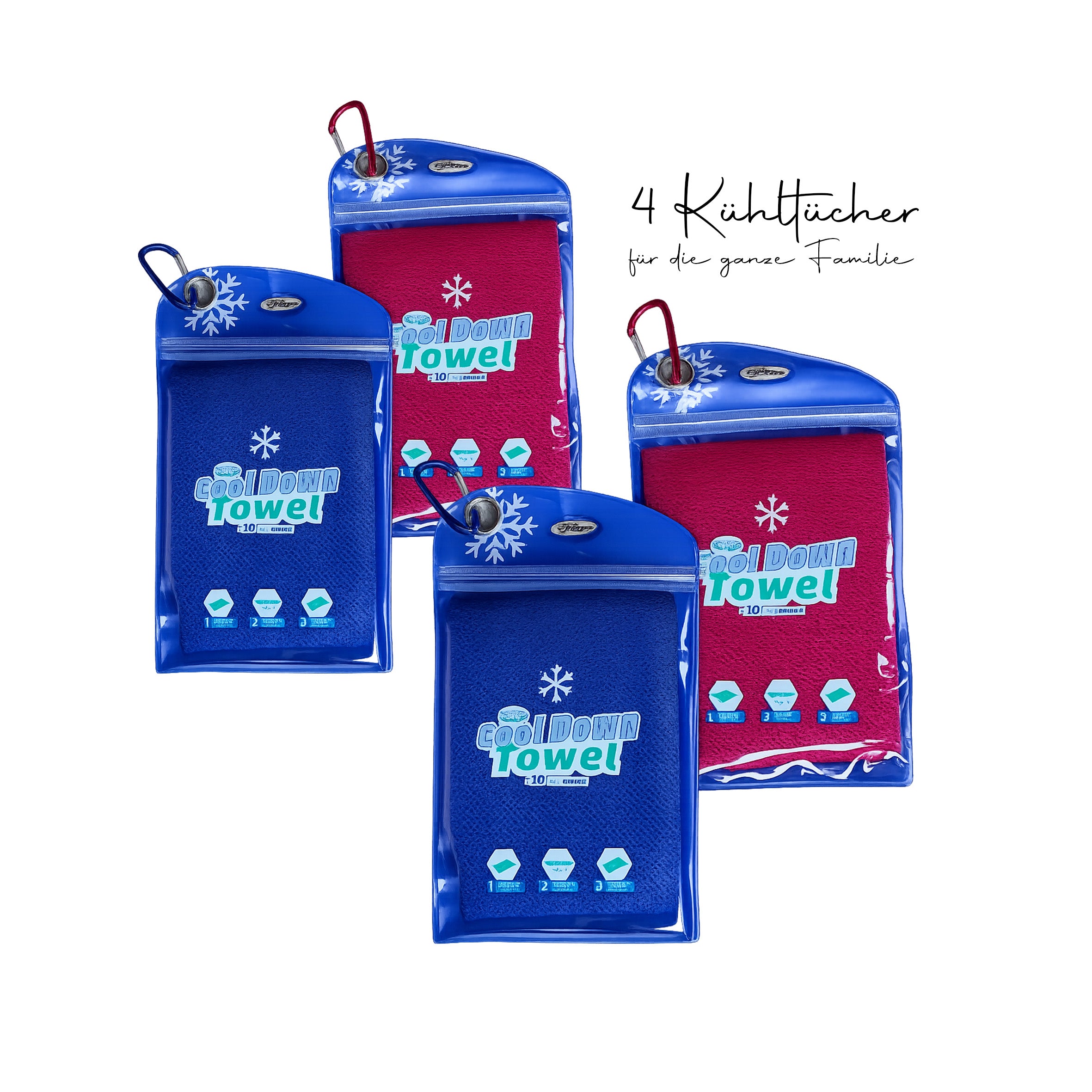 4er Pack Kühltücher