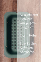 Ausziehbares Spülsieb zum Waschen, Auftauen, Abtropfen